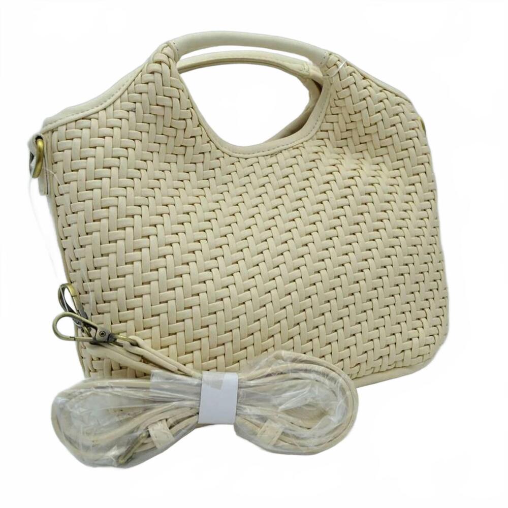 NEW EMPIRE women's vegan weeve hand bag in beige